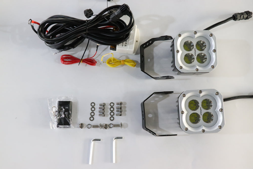 مصابيح القيادة المساعدة S4 RGB LED مقاس 4 بوصات بقوة 440 واط | شعاع كاشف IP68 | التحكم عبر تطبيق البلوتوث