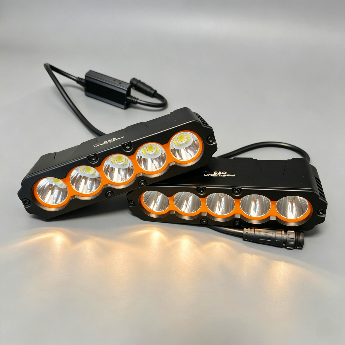CT5 400W Slim LED Auxiliary Driving Light | Amber Halo DRL | Hidden Front Grille & Bumper Mount | IP68 Spot Flood Combo for 4x4, Truck, SUV