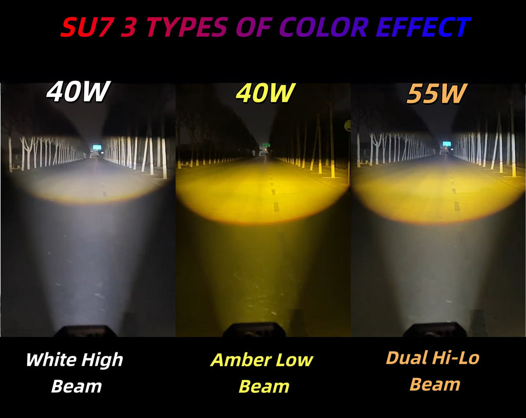 SU7 110W Laser Projector Led driving Light | Dual Color Combo Beam | IP67