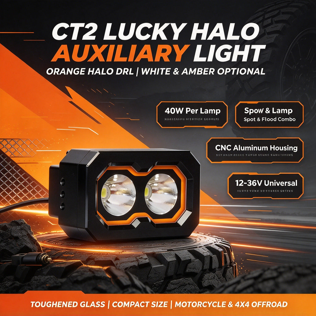 CT2 80W Side Led Light | Amber Halo DRL