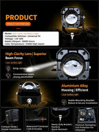 SU5 80W Laser Projector Spot Light Dual Color| IP67