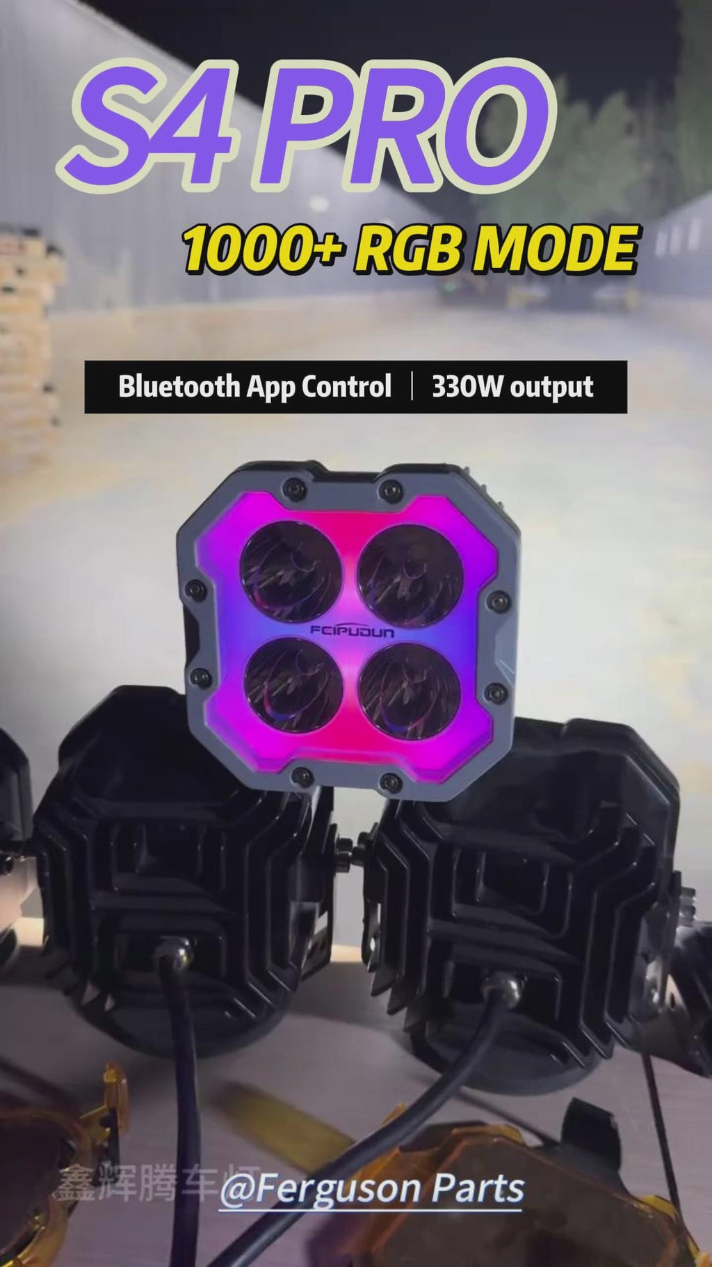 5 Inch 660W S4-Pro RGB LED Auxiliary Driving Light | App Control Color & Music Sync | IP68 Off-Road Light Bar for 4WD, Truck, ATV