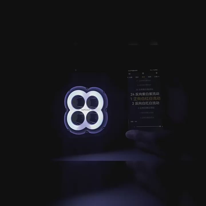 مصابيح القيادة المساعدة S4 RGB LED مقاس 4 بوصات بقوة 440 واط | شعاع كاشف IP68 | التحكم عبر تطبيق البلوتوث