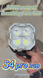 5 Inch 660W S4-Pro RGB LED Auxiliary Driving Light | App Control Color & Music Sync | IP68 Off-Road Light Bar for 4WD, Truck, ATV